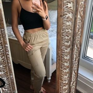 Beige cargo pants/ joggers